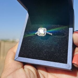 Sterling Silver Moissanite Ring